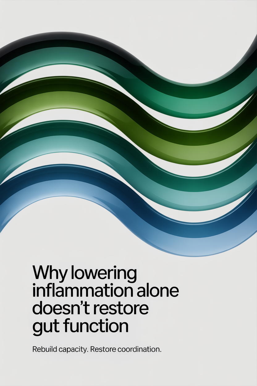 Calming inflammation is not the same as rebuilding gut strength.
