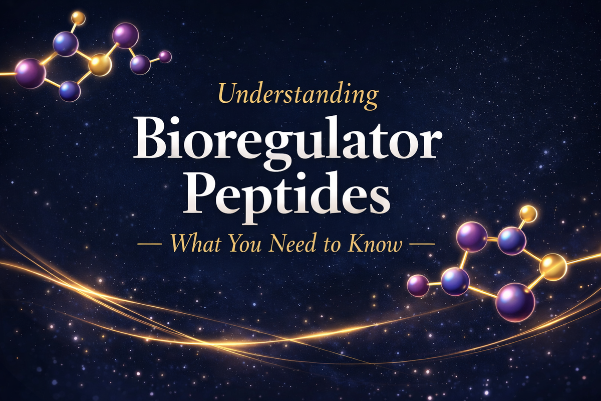 Bioregulator peptides are short signaling molecules studied for their potential role in cellular regulation, tissue communication, and healthy aging.