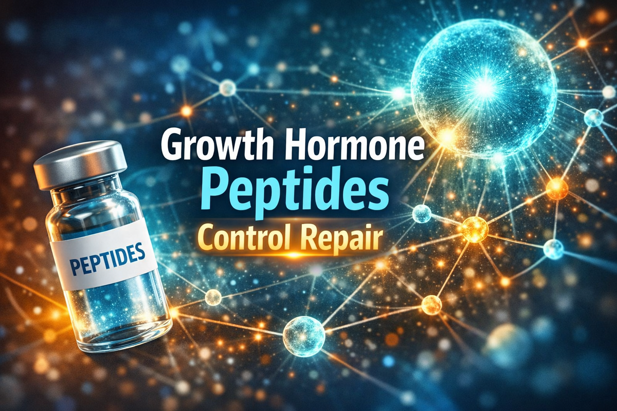 Your body isn’t broken. It’s not responding. Here’s how growth hormone peptides influence signaling and why that determines whether repair actually happens.