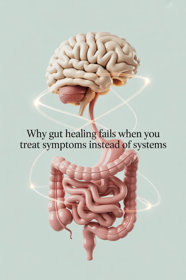 Gut healing often fails not because the gut is broken, but because symptoms are treated instead of understanding how the gut functions as part of a larger system.
