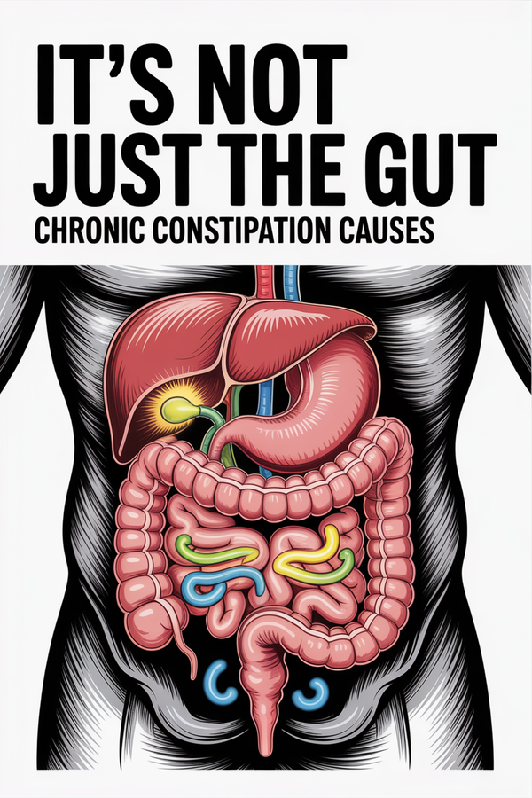 Chronic constipation causes are rarely limited to the colon. Hormones, bile flow, and systemic regulation shape elimination.