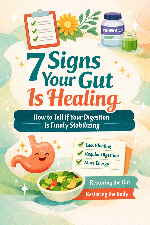 7 signs your gut is healing and digestion is finally stabilizing. Learn how to recognize when bloating, food reactions, and inflammation are starting to improve.